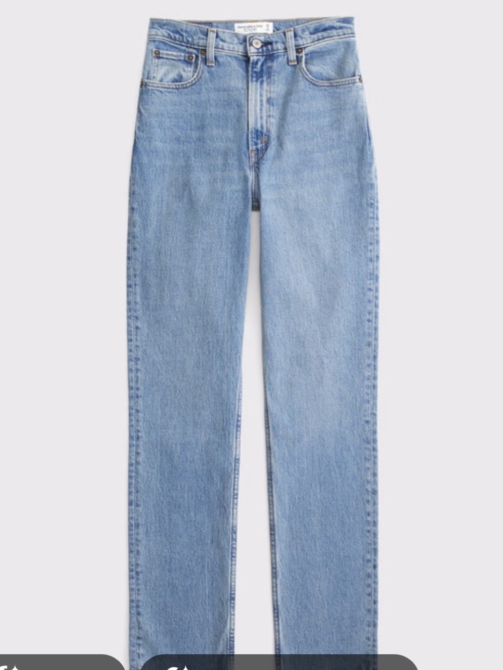 Abercrombie & Fitch the 90s slim straight ultra high rise jeans light wash 27/4